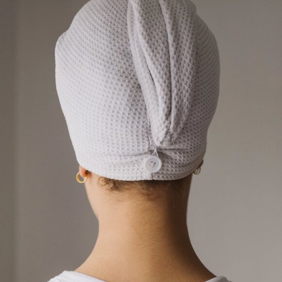 Reversible Microfiber Hair Towel and Satin Head Wrap - Picture 5 of 6